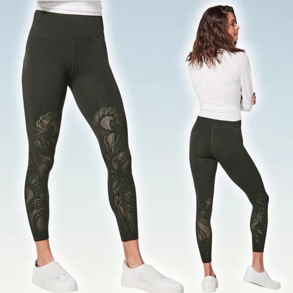 lululemon athletica Pants - LULULEMON Reveal Tight *Lattice Paisley 28" Size 4 Evergreen